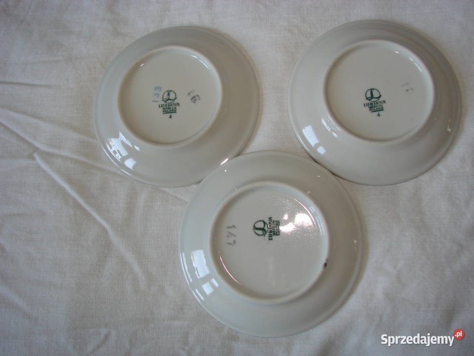 Lubiana wzór kaszubski spodeczki 3 pomorskie Pruszcz Gdański