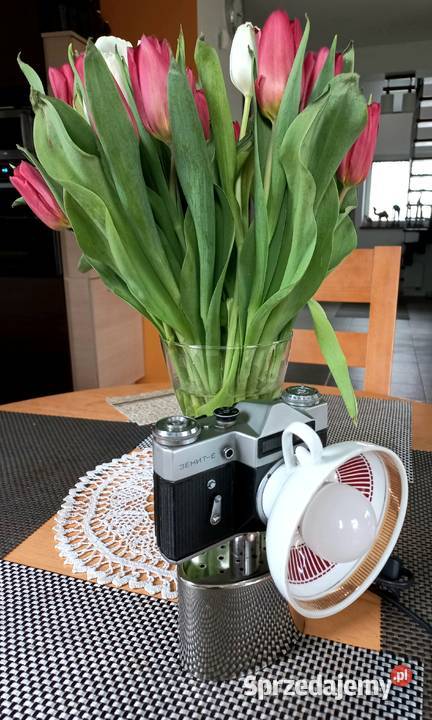 Lampki stołowe led z aparatu retro loft vintage Kłocko
