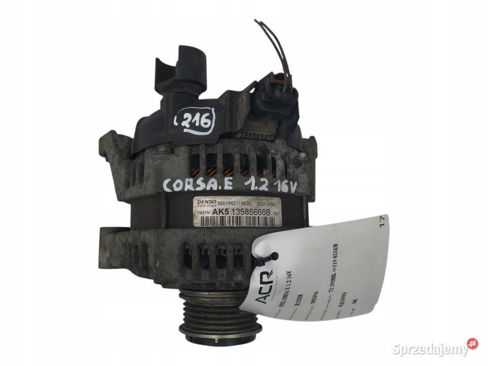 ALTERNATOR Opel Corsa E 12 16V denso 13585666B Chełm