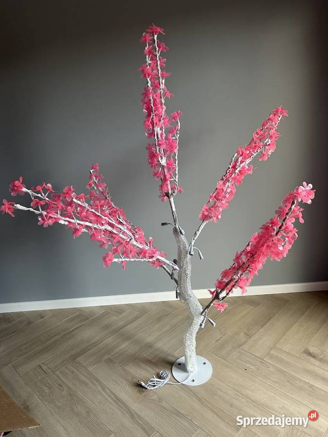 Drzewko led flash kwiat wiśni 150 różowe Sztuczne kwiaty i owoce Czajków