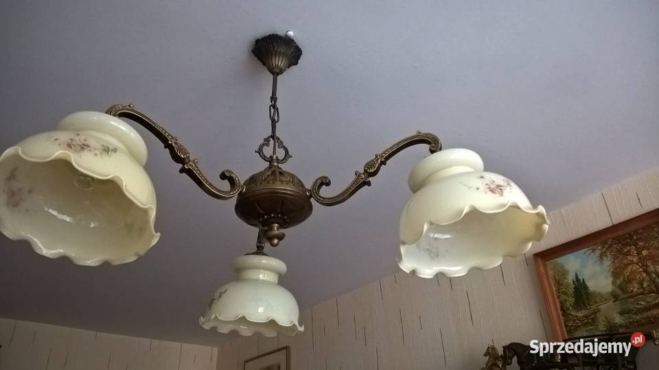 Żyrandol mosiężny Wyposażenie wnętrz Wrocław