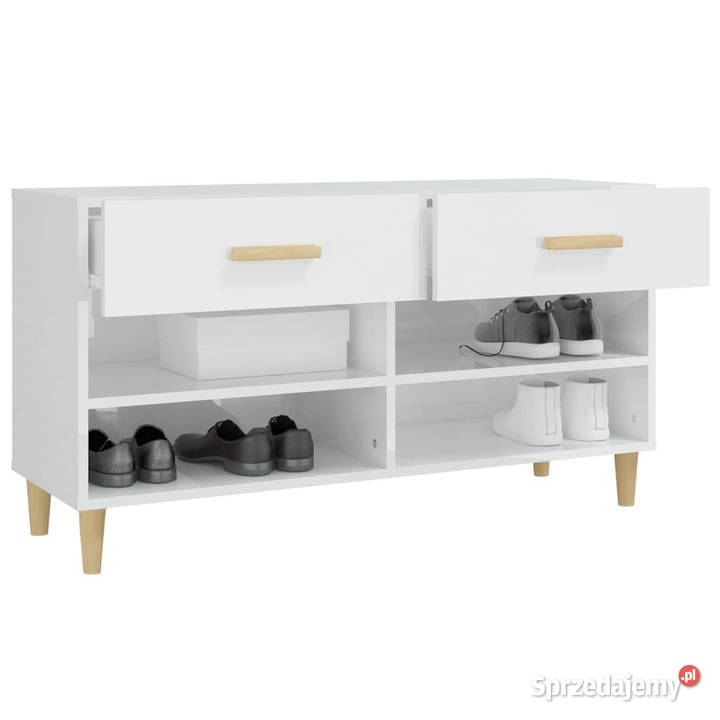 Szafka na buty wysoki połysk biała 102x35x55 Warszawa