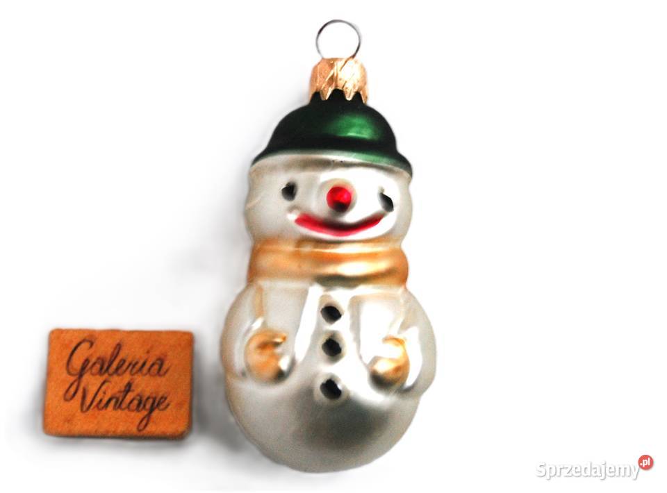 Bombka szklana ręcznie malowana bałwanek 8 Dom i Ogród Lublin