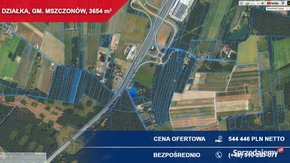 Teren usługowy S8 idealny pod magazyn warsztat inwestycyjna Adamowice