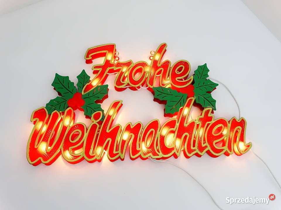 Dekoracja okienna Frohe Weihnachten Konst Smide Boże Narodzenie Biłgoraj