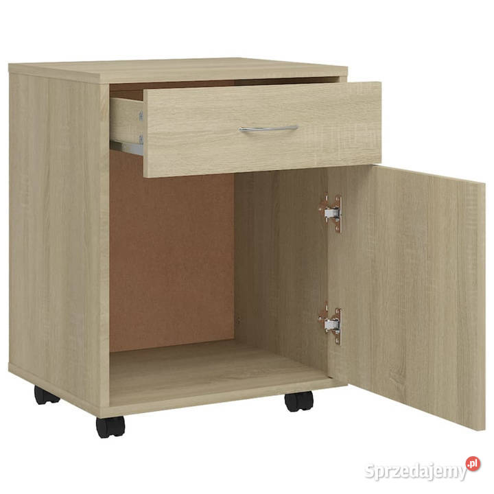 Szafka na kółkach biel i dąb sonoma 45x38x54 Warszawa sprzedam