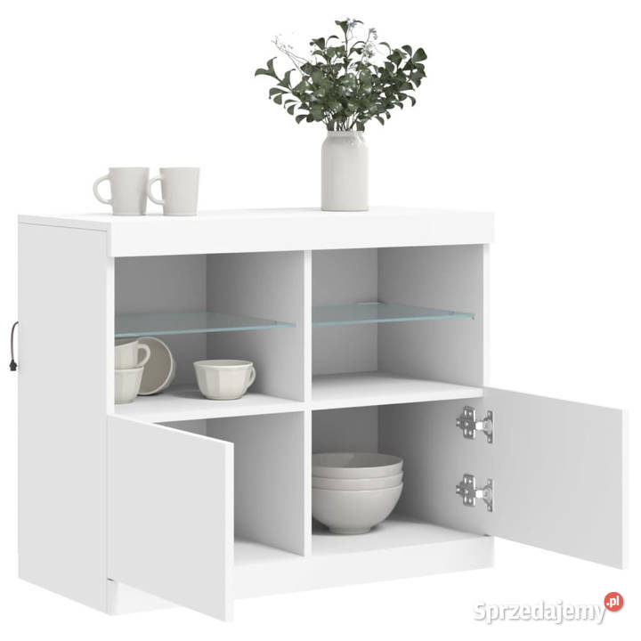 Szafka z oświetleniem LED biała 81x37x67 Szafki Warszawa