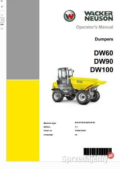 Wacker DW60 DW90 DW100 instrukcja obsługi DTR Kielce