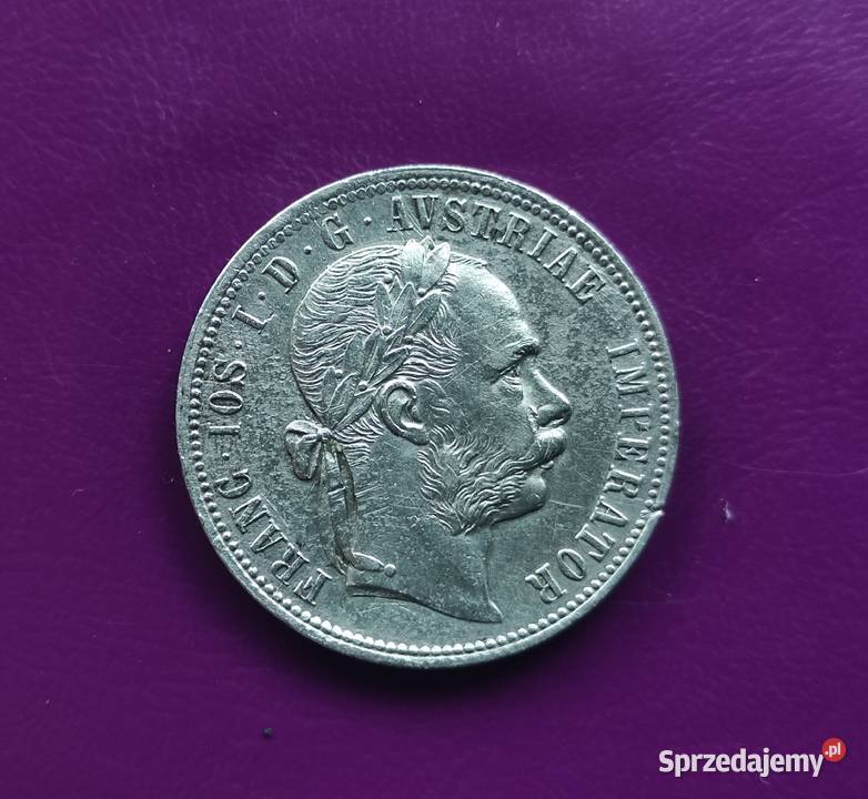 Moneta 1 FLOREN 1877 AUSTRIA Srebro Rzadkość 2 sprzedam