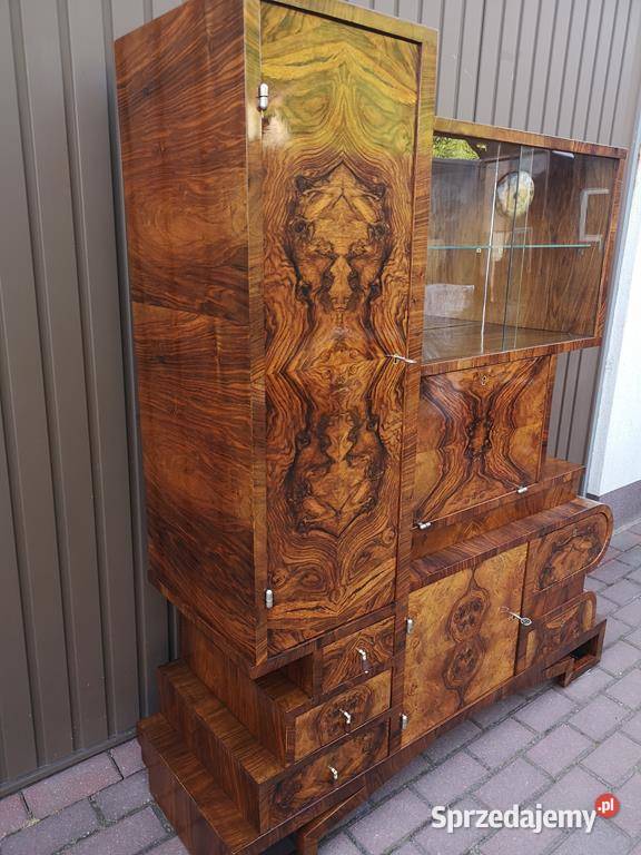 Witryna Barek ARTDECO Unikat Politura Orzech Swarzędz