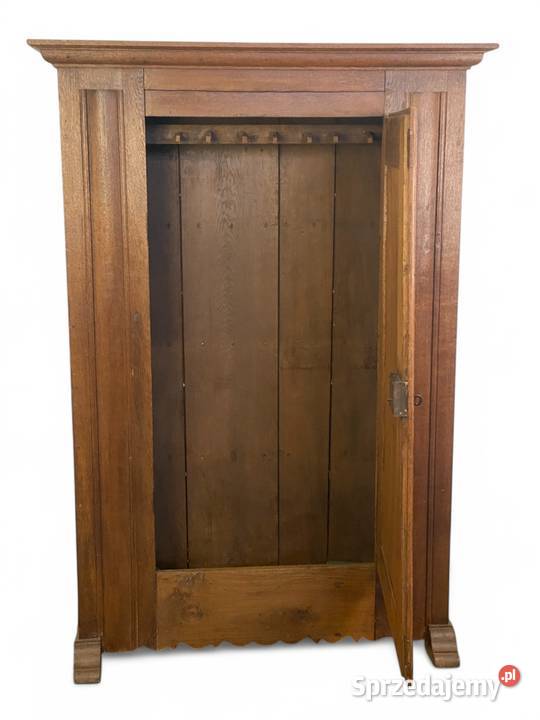 Stara dębowa szafa jednodrzwiowa lite drewno zachodniopomorskie