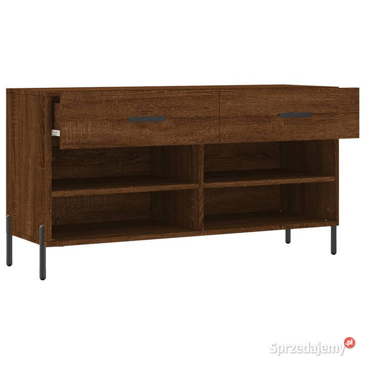 Ławka z miejscem na buty brązowy dąb 102x35x55 Warszawa