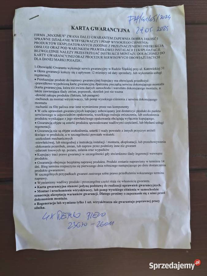 Wtryskiwacze DENSO diesel podkarpackie