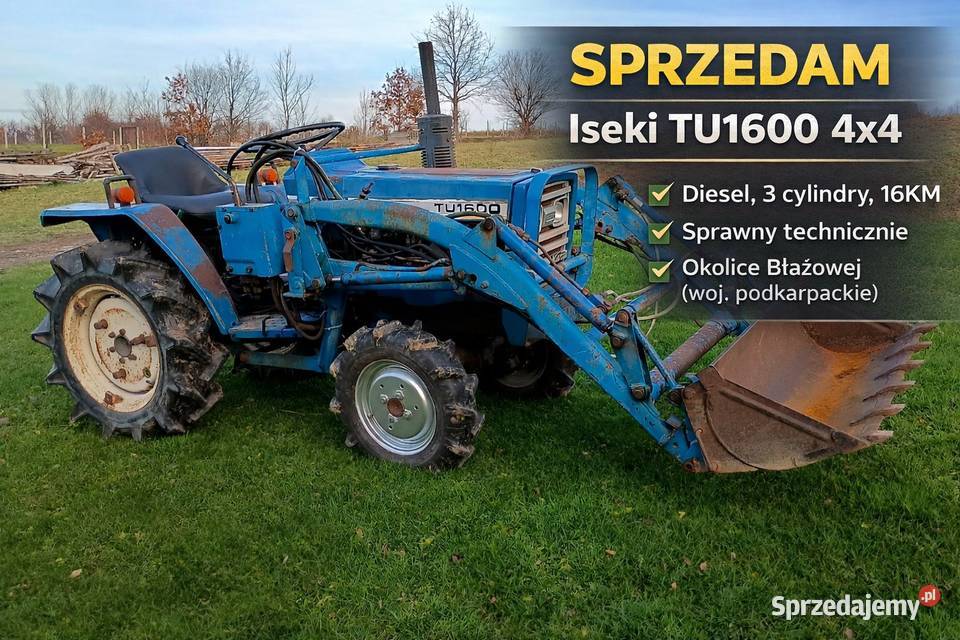 Traktorek ciągnik Iseki TU1600 4x4 ładowacz Rzeszów