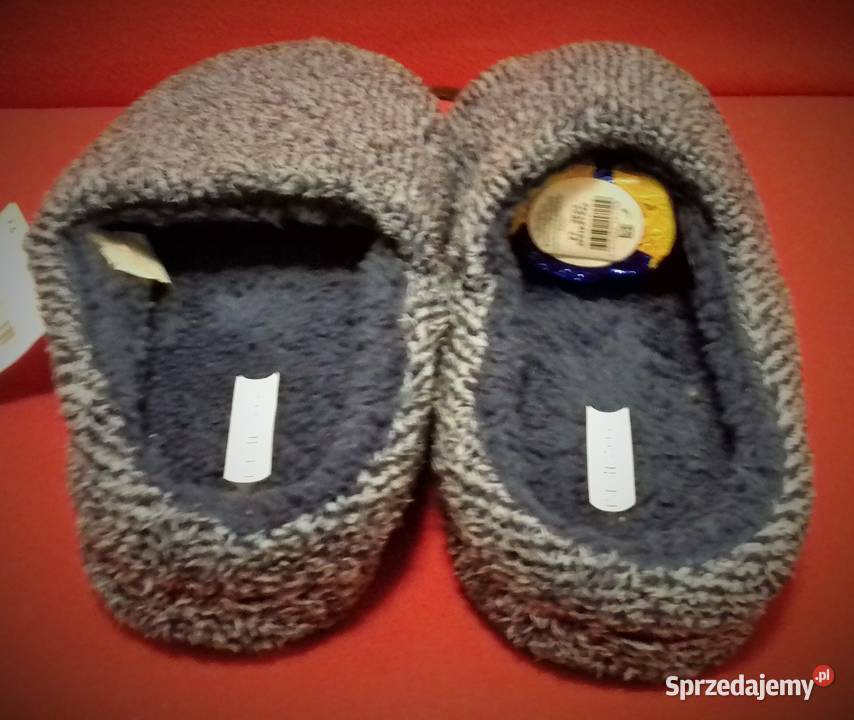 Kapcie 41 niebieskogranatowe miękkie ciepłe Warszawa sprzedam