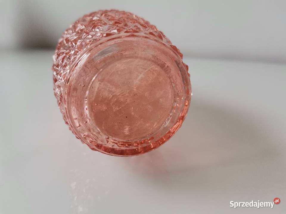 Stary różowy wazon Grys Lodowy huta Prądniczanka śląskie Katowice