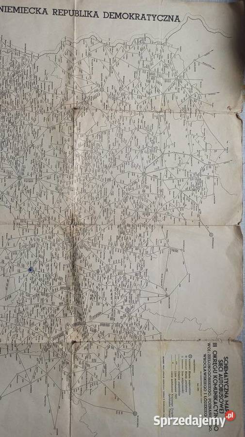 Schematyczna mapa sieci autobusowej III okręgu Wieluń