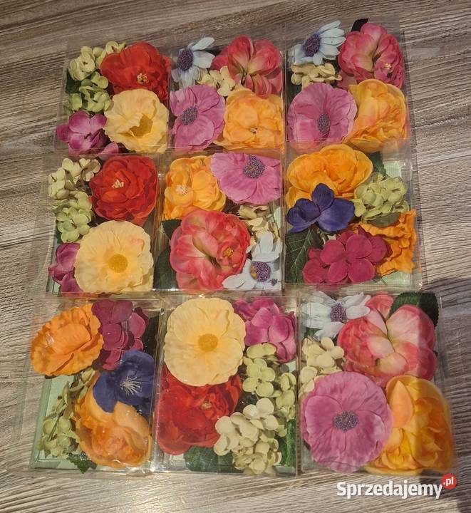 Sztuczne kwiatki do dekoracji stroikow diy Kalisz