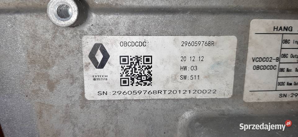 Dacia SPRING KONWENTER ŁADOWANIA ŁADOWARKA osobowe