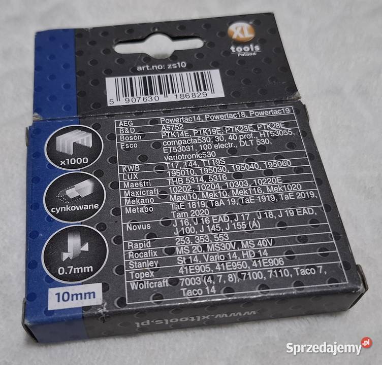 Zszywki tapicerskie 10mm uniwersalne 1000 śląskie Czeladź