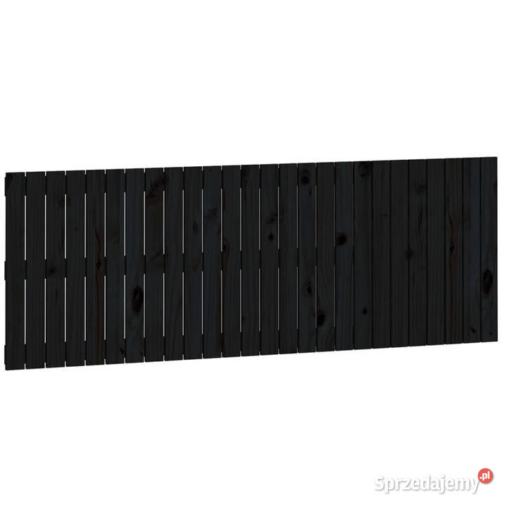 Wezgłowie łóżka czarne 166x3x60 lite drewno mazowieckie Warszawa