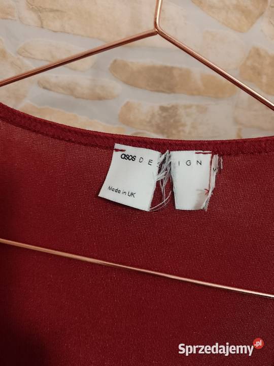 463XL ASOS Design Długa bordowa narzutka z Inny rodzaj małopolskie Kraków