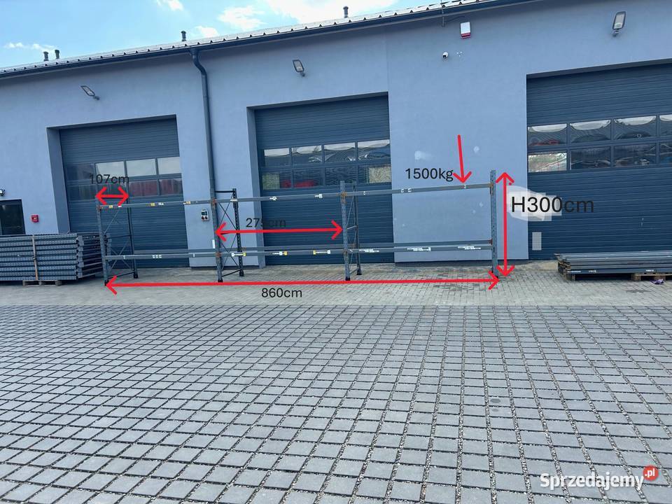 Regały magazynowe paletowe przemysłowe H300 Magazynowanie sprzedam