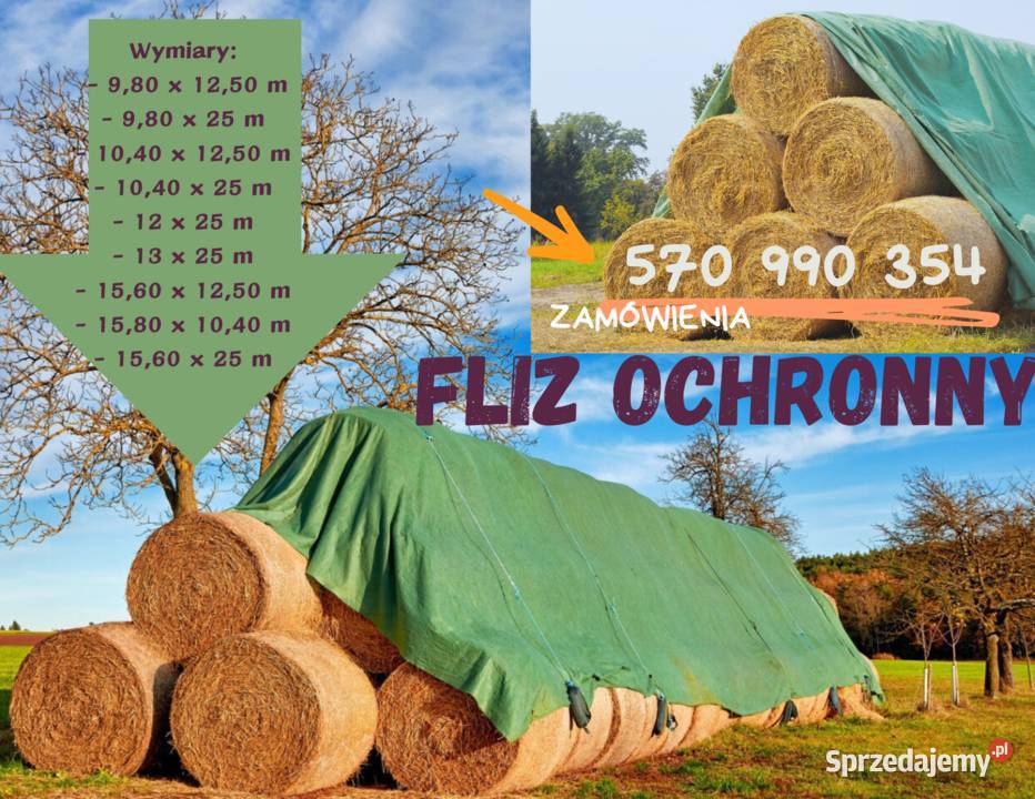 Okrycie włókninaplandeka FLIZ OCHRONNY 104x125m Marzelewo