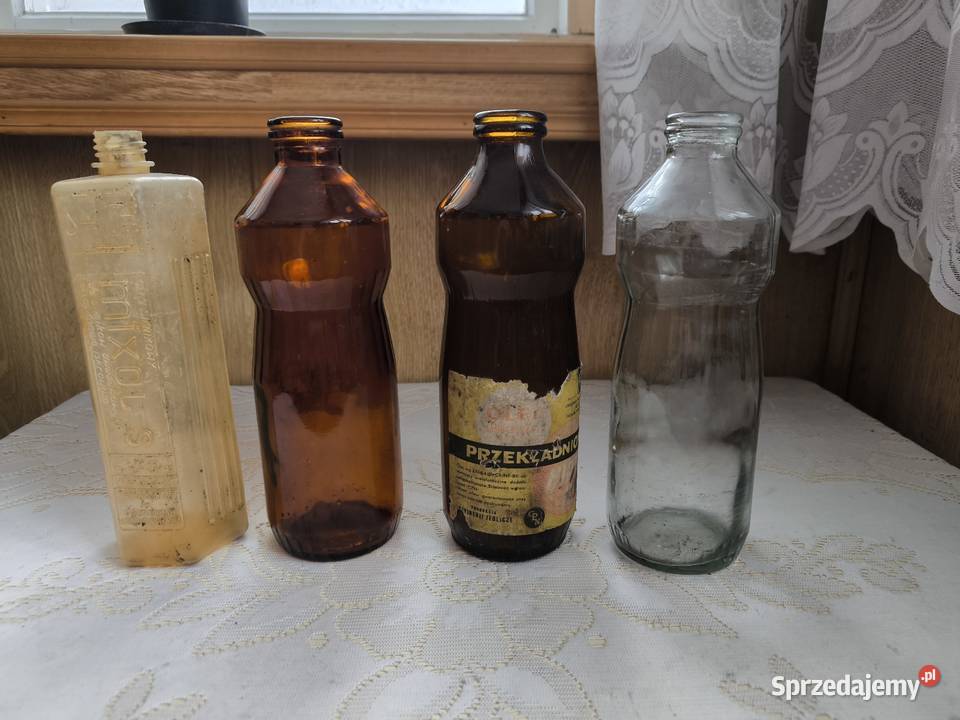 Stare Butelki PRL Motoryzacyjne Olej Samochodowy Dębica