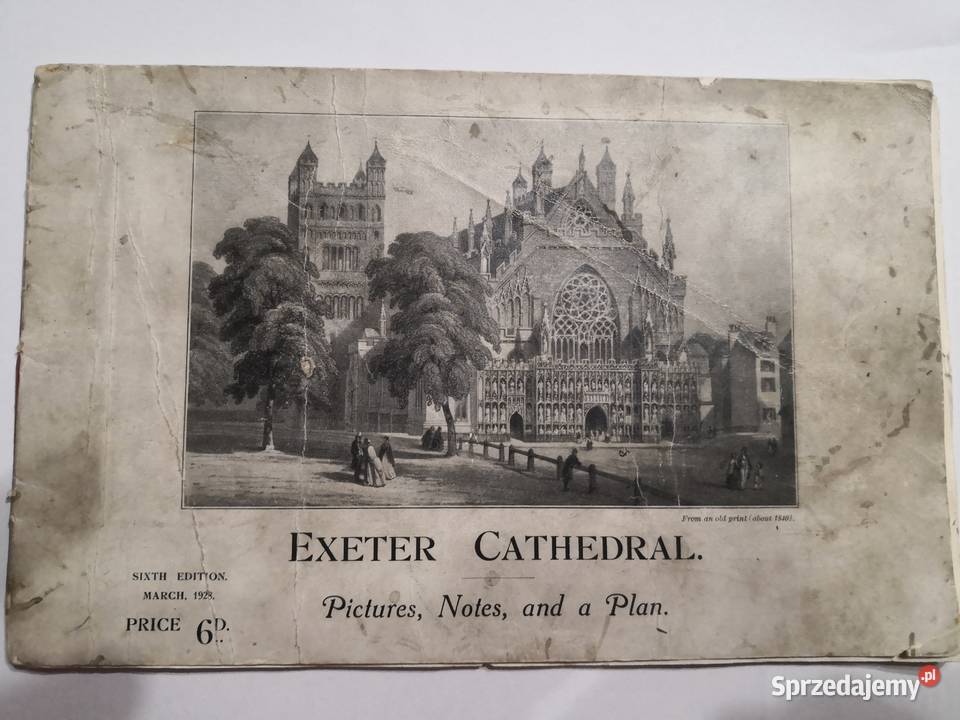 Książeczka o katedrze w Exeter z 1928 roku Częstochowa