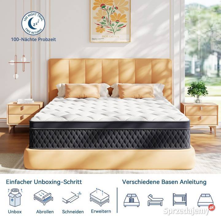 Nowy materac premium 160x200 wyysoki 27 spreżyny Wodzierady