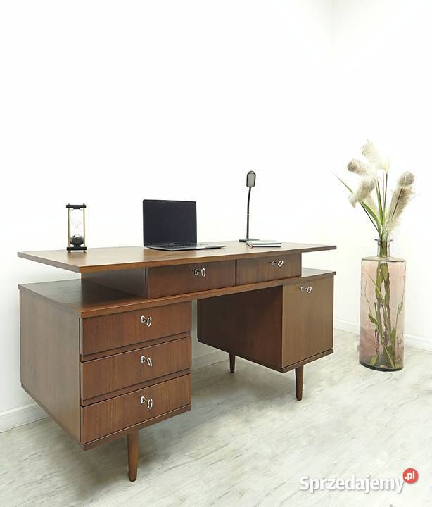 Zabytkowe biurko PRL profesjonalnej renowacji Jerka