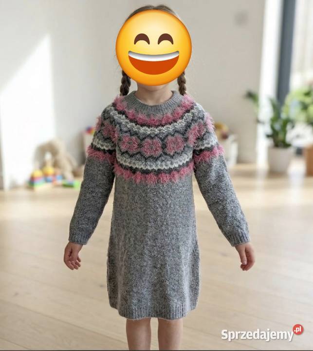 Sukienka sweterkowa dziewczynki