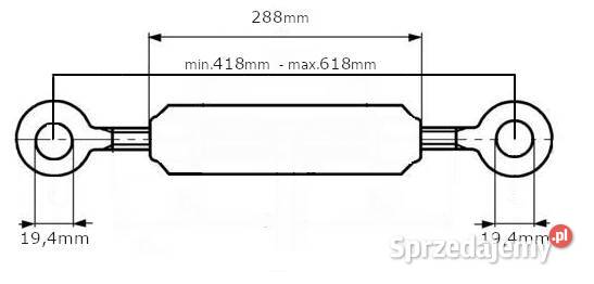 Łącznik górny z gwintem calowym 288 mm kat 1