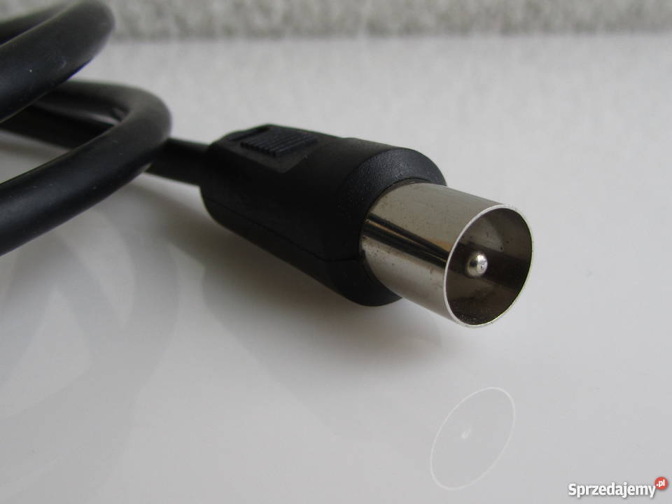 Kabel antenowy z wtyczką męską czarny długość Olecko