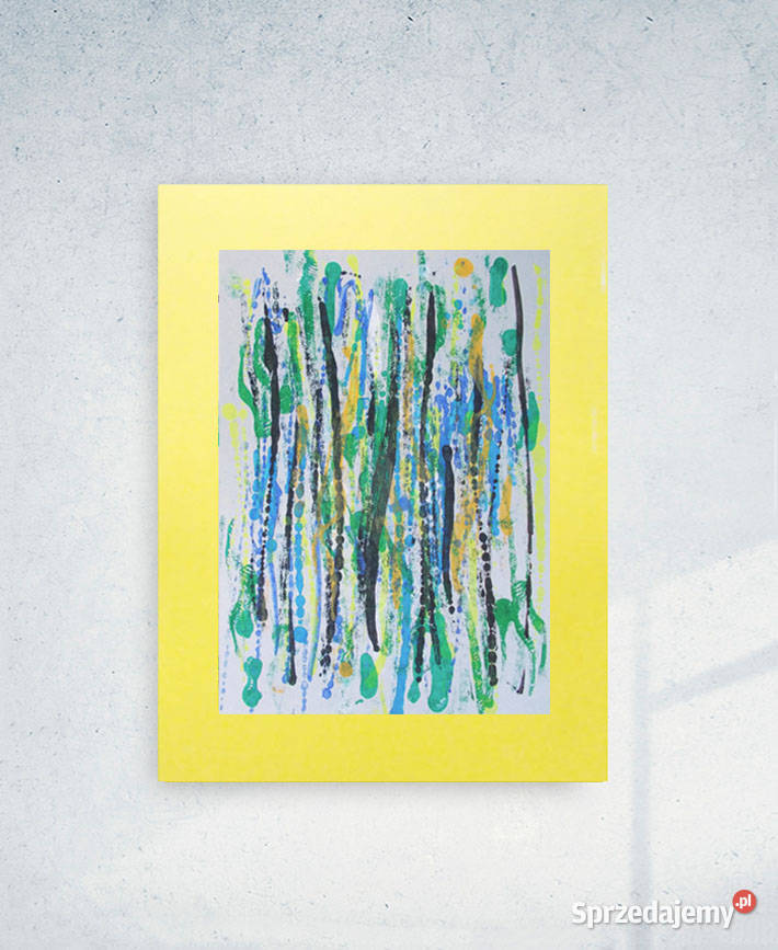 abstrakcja do loftu grafika minimalizm zółto Rzeszów