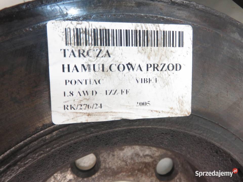 2X TARCZA HAMULCOWA PRZÓD PONTIAC VIBE I 18 osobowe