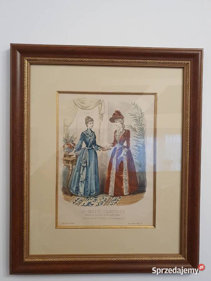 Kolekcja 3 obrazów grafik z czasopisma La Mode mazowieckie Piaseczno sprzedam
