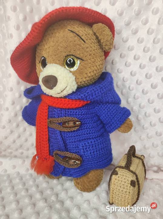 Maskotka miś Paddington na szydełku Szczecin