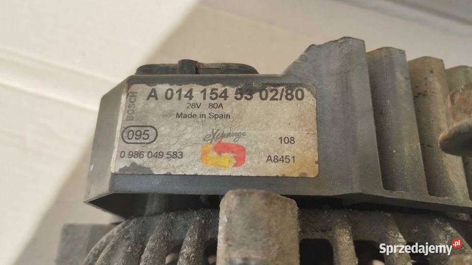 Alternator 28V 24V 80A Mercedes Vario B667 B668 osobowe