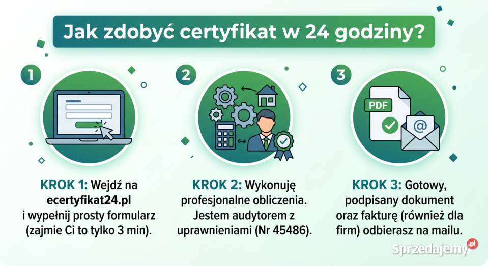 Świadectwo Energetyczne Mieszkań w 24h 100 Pozostałe usługi Poznań