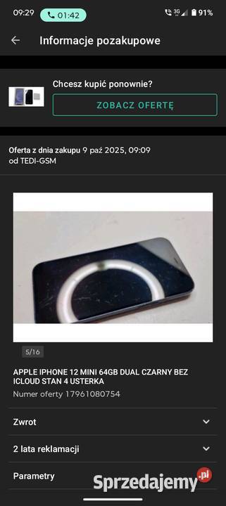 Spszedam iPhone 12 mini Wielkie Wyręby