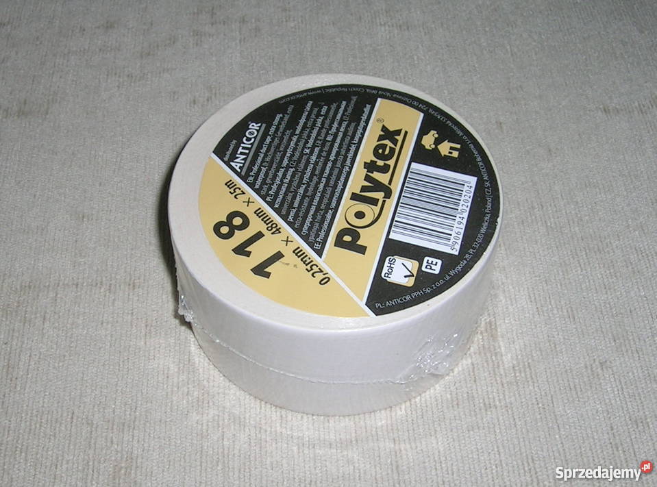 Taśma klejąca wodoodporna 48mm 25m biała mocna Wyszków