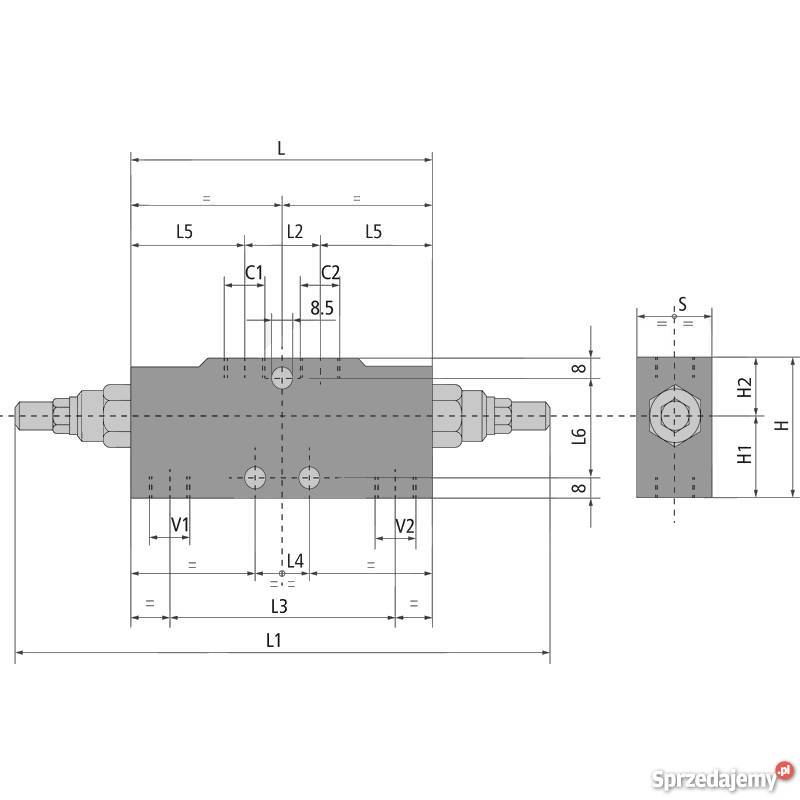 Siłownik CJ2F 63x36 200 z zaworem regulowanym 38 Solec Kujawski