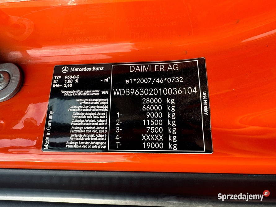 Hakowiec 6x2 Eur 6 Mercedes 2845 12809cm3 mazowieckie Warszawa sprzedam