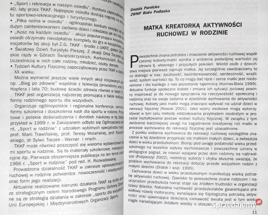 Rekreacja w rodzinie Urszula Parnicka lubelskie Chełm sprzedam