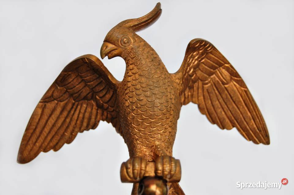 Papuga ptak rzeźba mosiądz marmur Francja sprzedam