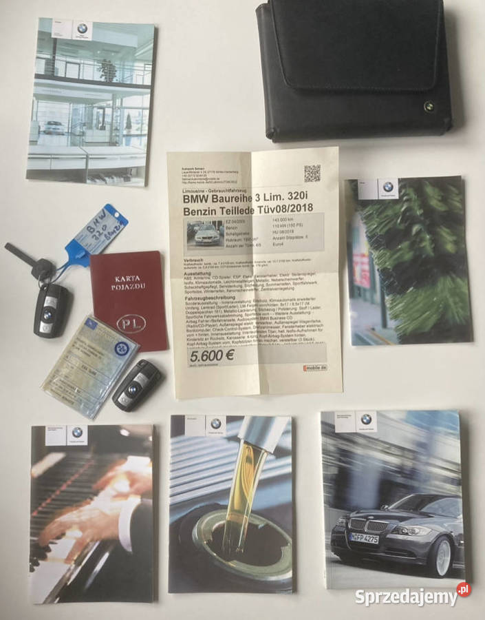 BMW E90 320I Klimatyzacja Ksenony Fotele Komfort 1995cm3 Łódź