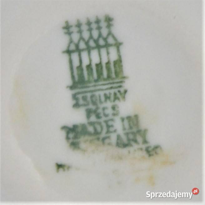 Dziecko z koszem art deco A Sinkó Zsolnay błękit Warszawa