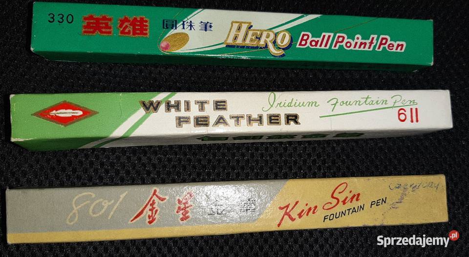 Chińskie pióra wieczne i długopis z lat 90 Sosnowiec